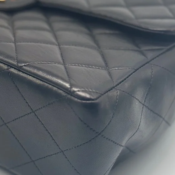 SOLD Chanel Jumbo Single Flap Shoulder Bag with Black Interior Series (96-97) - Picture 9 of 16